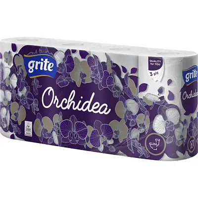 Toiletpapir, Grite Orchidea White, 3-lags, 100% nyfiber, 56 ruller